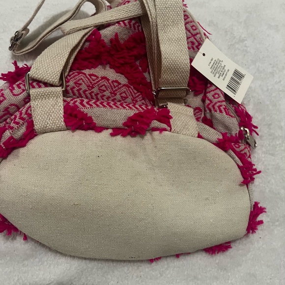 Chic Pink Patterned Women's Backpack - Picture 2 of 4